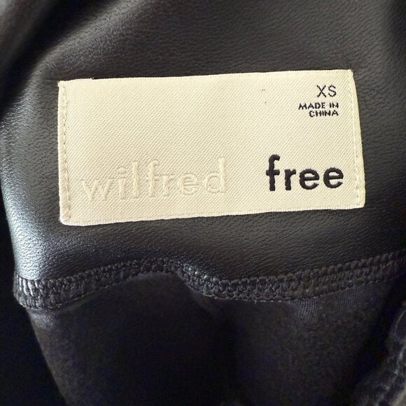 Wilfred Free Womens Black Faux Leather Leggings XS - Picture 5 of 5